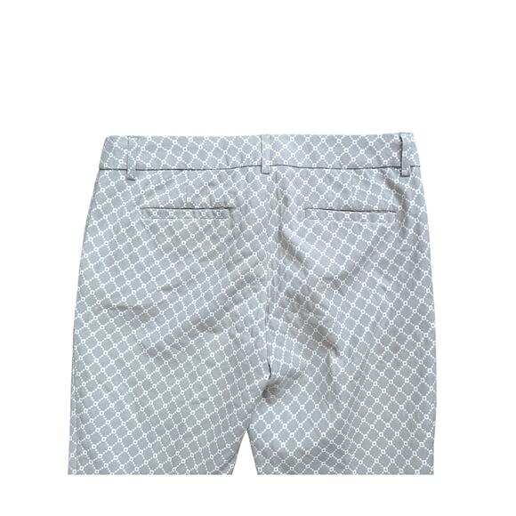 KATHERINE BARCLAY Montreal Womens Size 6 Gray White Patterned Ankle Dress Pants - Picture 3 of 6
